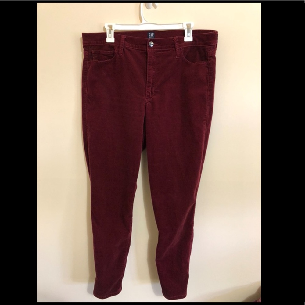 Gap velvet pants 34R
